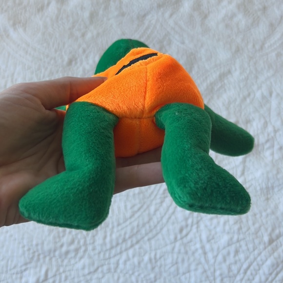 GIFTED TY Tricky Halloween Bear Beanie Babies Baby Jack-o-lantern Pumpkin Green - Picture 4 of 8